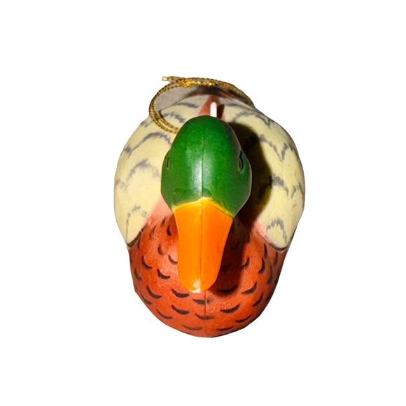 Vintage Mallard Duck Decoy Ornament Made in Hong Kong Male Hunting - Picture 5 of 6